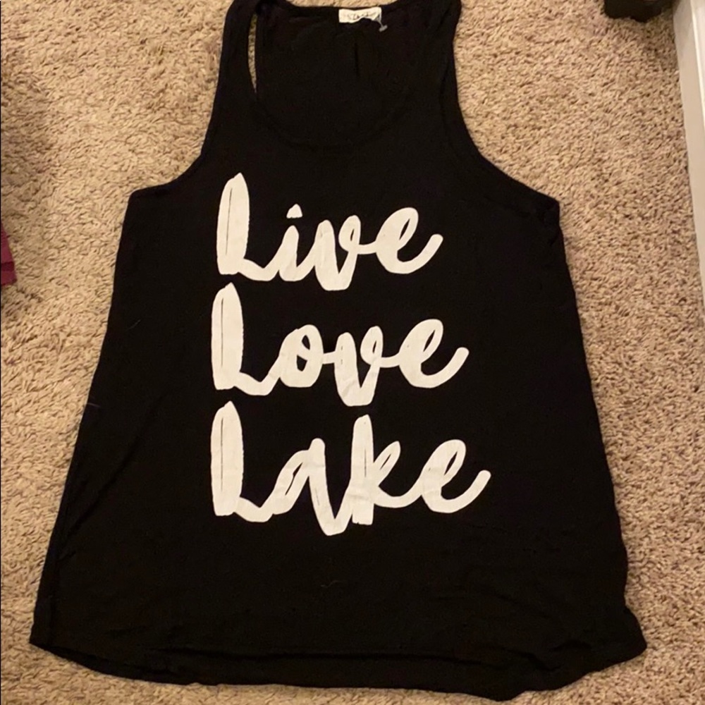 Live Love Lake Racerback tank